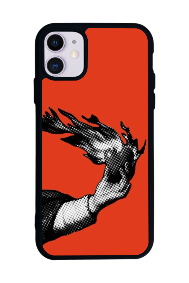 iPhone 11 Uyumlu Kirmizi Tasarımlı Glossy Premium Kılıf