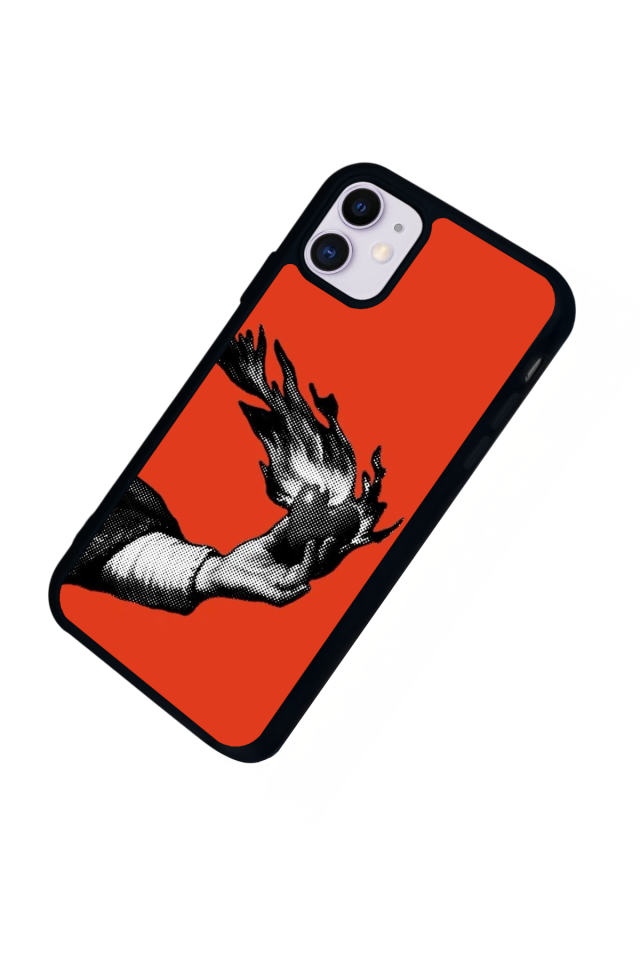 iPhone 11 Uyumlu Kirmizi Tasarımlı Glossy Premium Kılıf