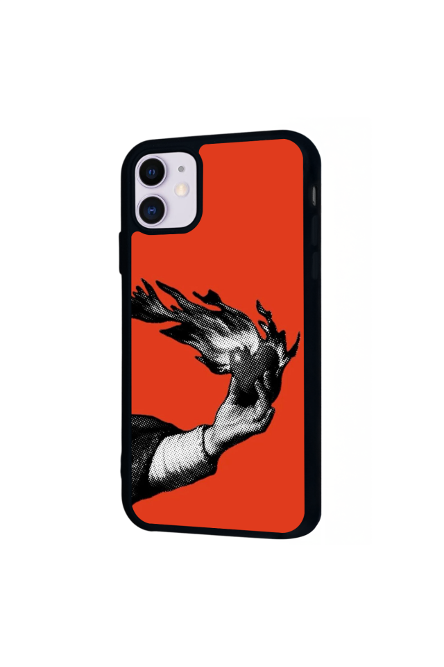 iPhone 11 Uyumlu Kirmizi Tasarımlı Glossy Premium Kılıf