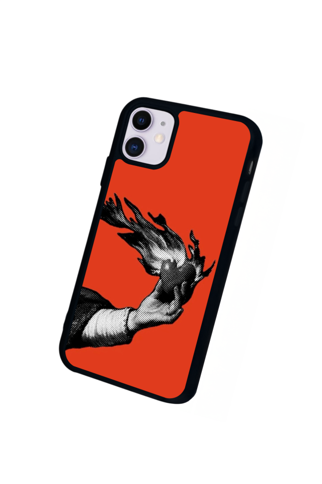 iPhone 11 Uyumlu Kirmizi Tasarımlı Glossy Premium Kılıf