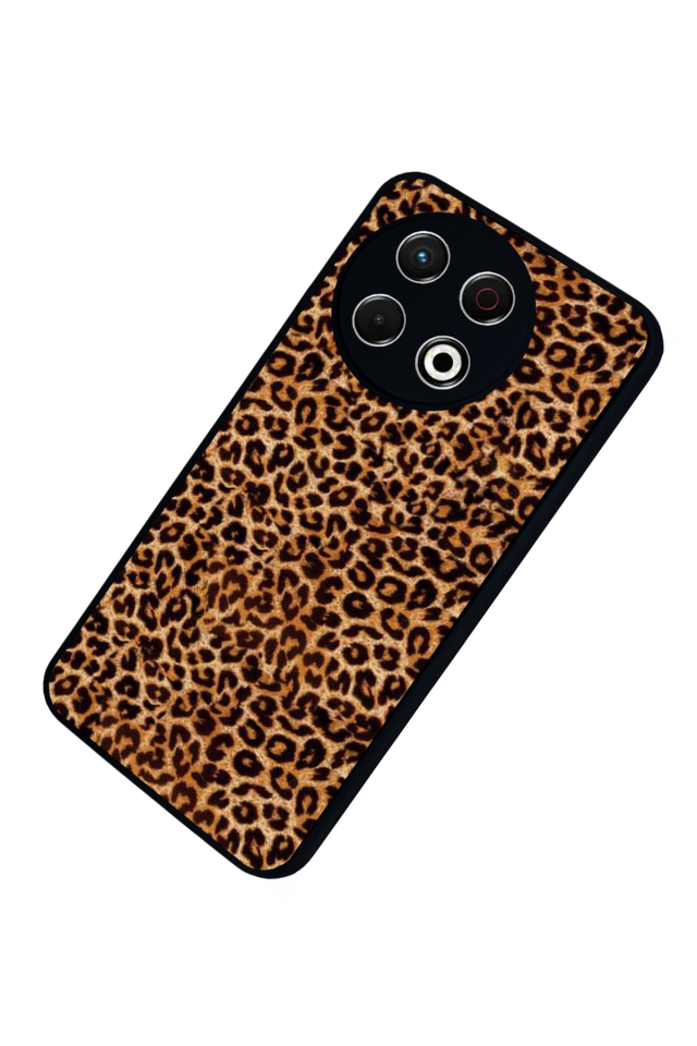 Tecno Spark 30 Pro Uyumlu Leopar Tasarımlı Glossy Premium Kılıf