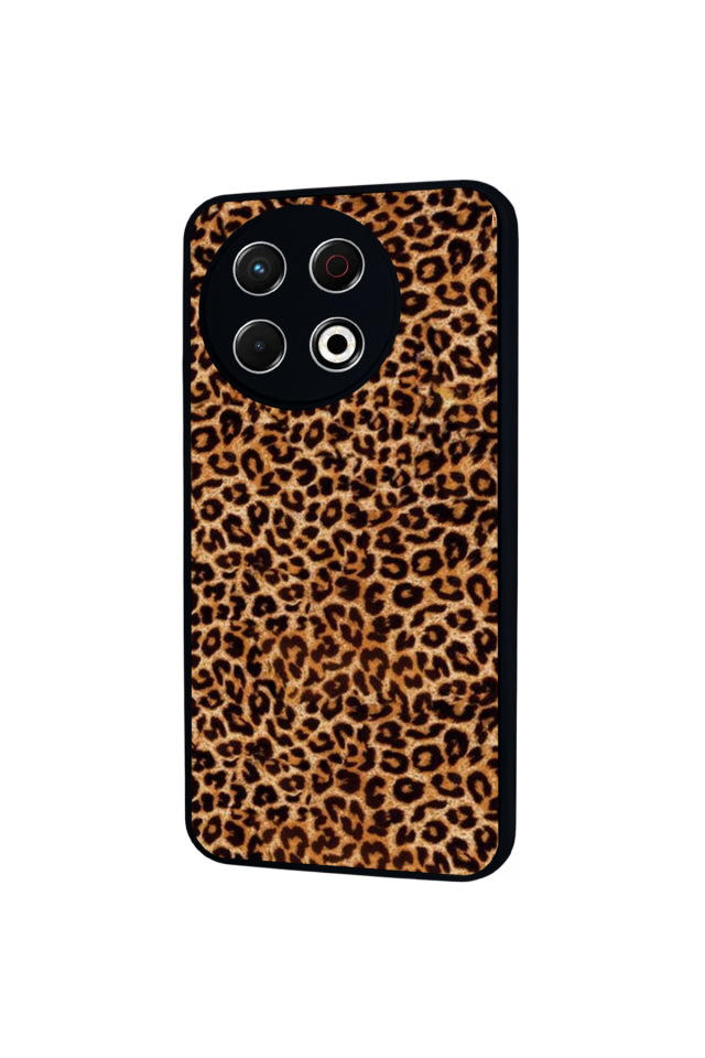 Tecno Spark 30 Pro Uyumlu Leopar Tasarımlı Glossy Premium Kılıf