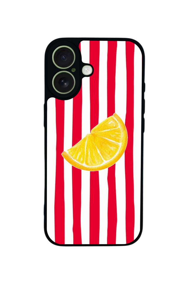 iPhone 17 Uyumlu Limon Tasarımlı Glossy Premium Kılıf
