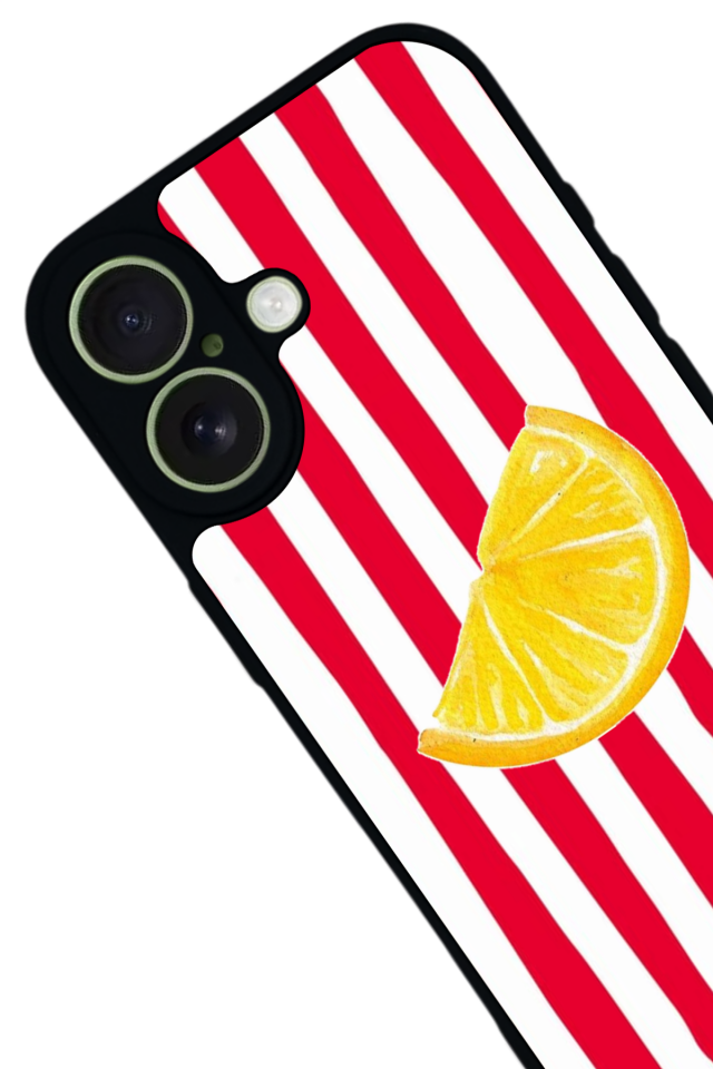 iPhone 17 Uyumlu Limon Tasarımlı Glossy Premium Kılıf