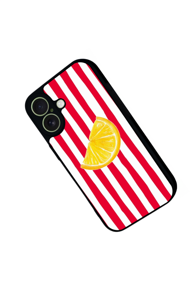iPhone 17 Uyumlu Limon Tasarımlı Glossy Premium Kılıf