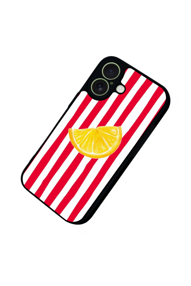 iPhone 17 Uyumlu Limon Tasarımlı Glossy Premium Kılıf