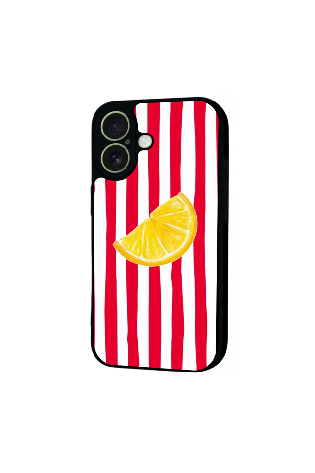 iPhone 17 Uyumlu Limon Tasarımlı Glossy Premium Kılıf