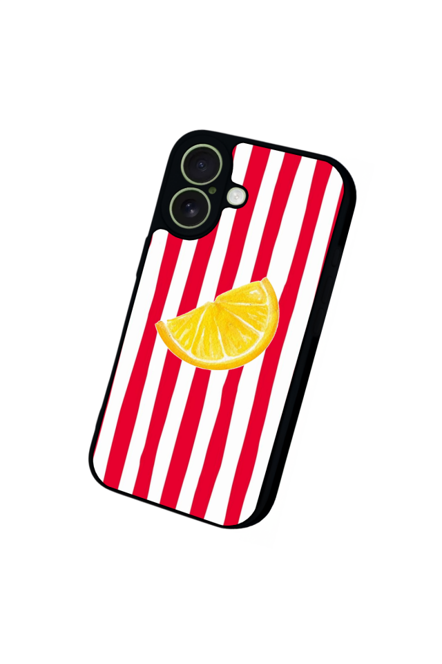 iPhone 17 Uyumlu Limon Tasarımlı Glossy Premium Kılıf