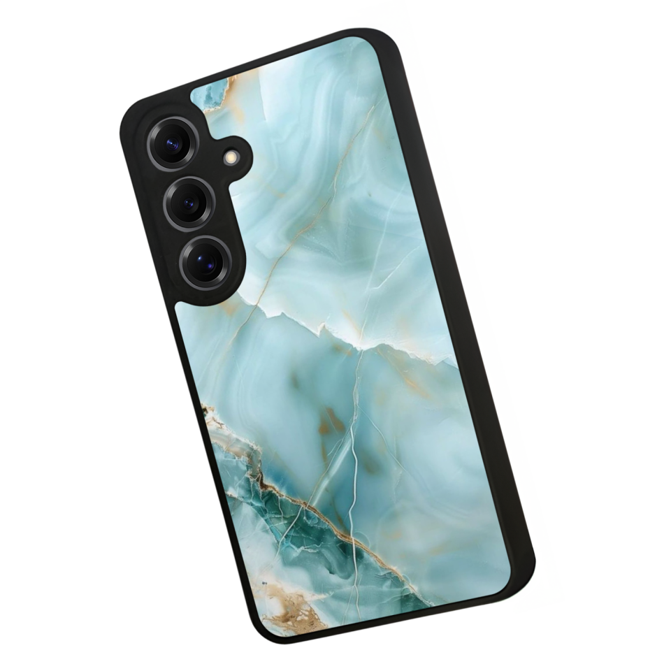 Samsung Galaxy S25 Uyumlu Mermer Marble Tasarımlı Glossy Premium Kılıf