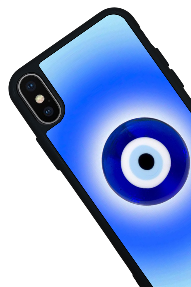 iPhone XS Max Uyumlu Nazar Tasarımlı Glossy Premium Kılıf