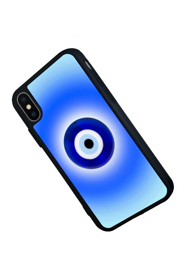 iPhone XS Max Uyumlu Nazar Tasarımlı Glossy Premium Kılıf