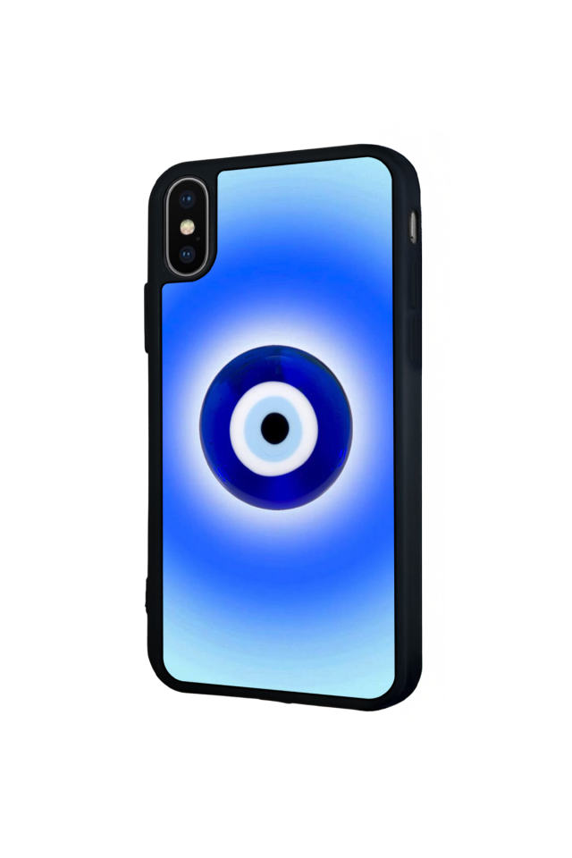 iPhone XS Max Uyumlu Nazar Tasarımlı Glossy Premium Kılıf