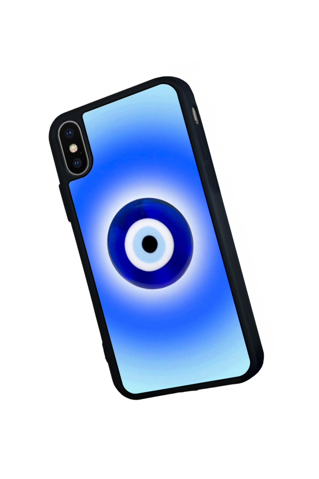 iPhone XS Max Uyumlu Nazar Tasarımlı Glossy Premium Kılıf