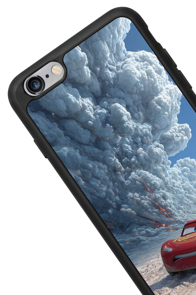 iPhone 6 Plus Uyumlu Şimsek McQueen Tasarımlı Glossy Premium Kılıf