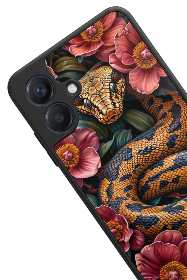 Samsung Galaxy A07 Uyumlu Yılan Tasarımlı Glossy Premium Kılıf