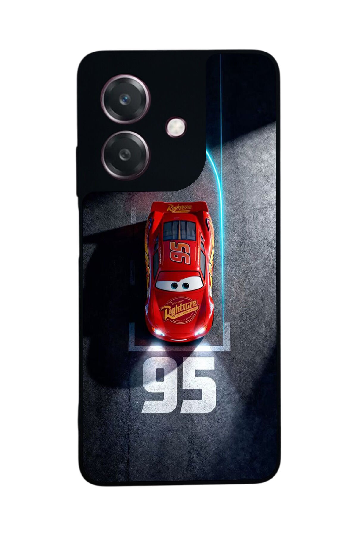 Oppo A3 5G Uyumlu Şimsek McQueen Tasarımlı Glossy Premium Kılıf