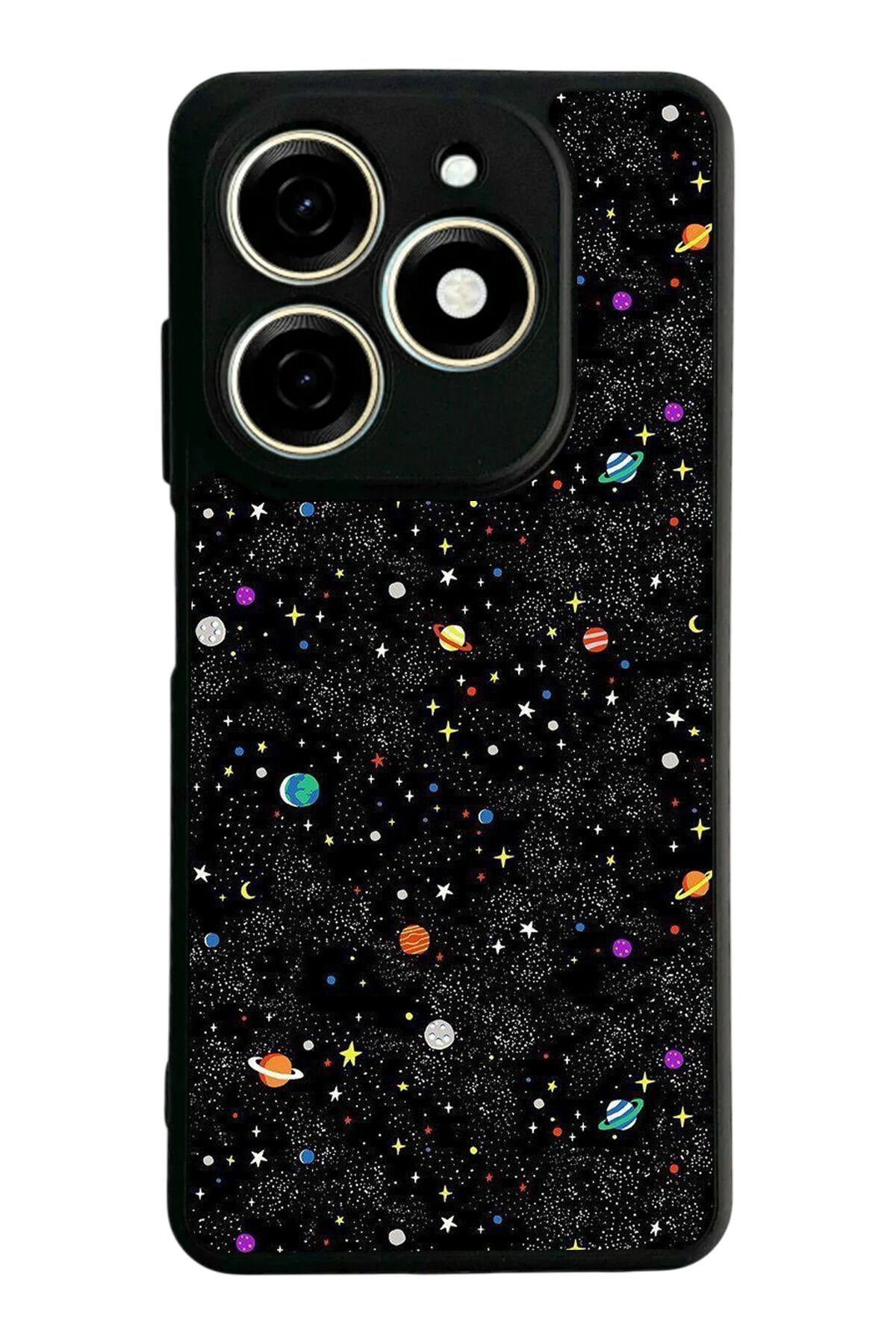 Infınıx Smart 8 Pro Uyumlu Uzay Tasarımlı Glossy Premium Kılıf