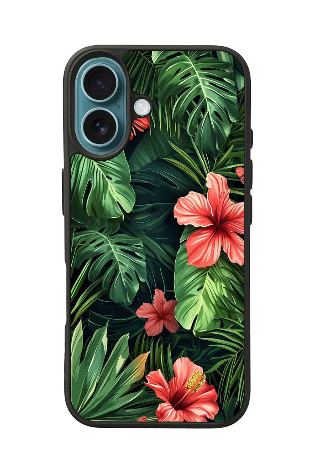 iPhone 16 Plus Uyumlu Botanik Tasarımlı Glossy Premium Kılıf