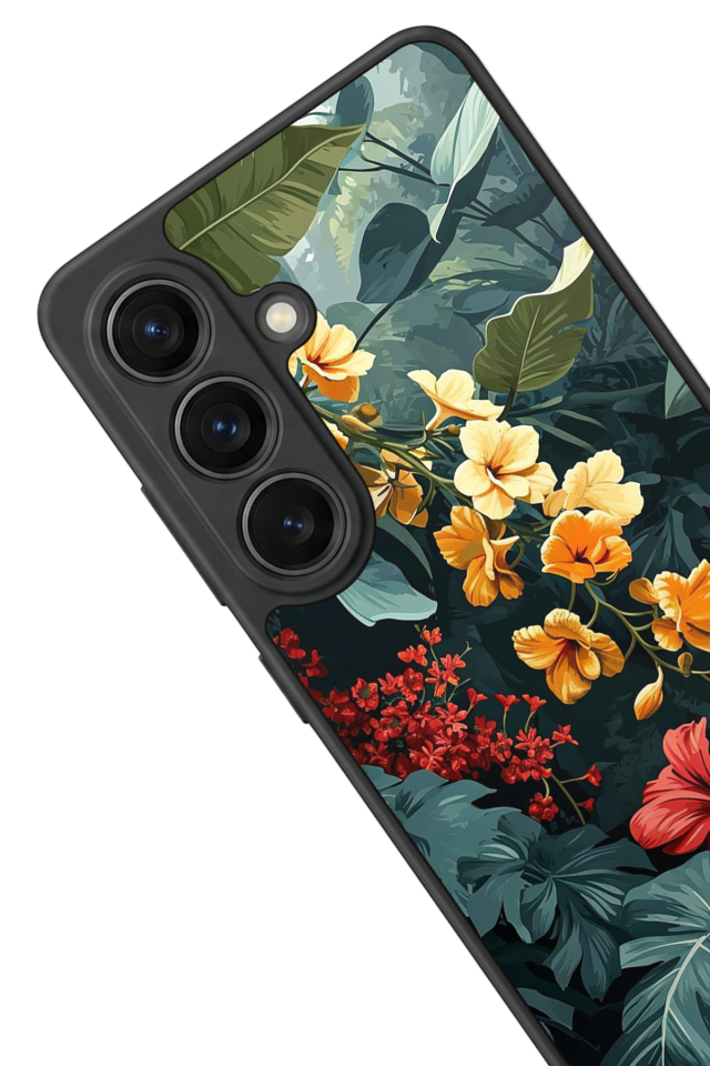Samsung Galaxy S26 Uyumlu Botanik Tasarımlı Glossy Premium Kılıf