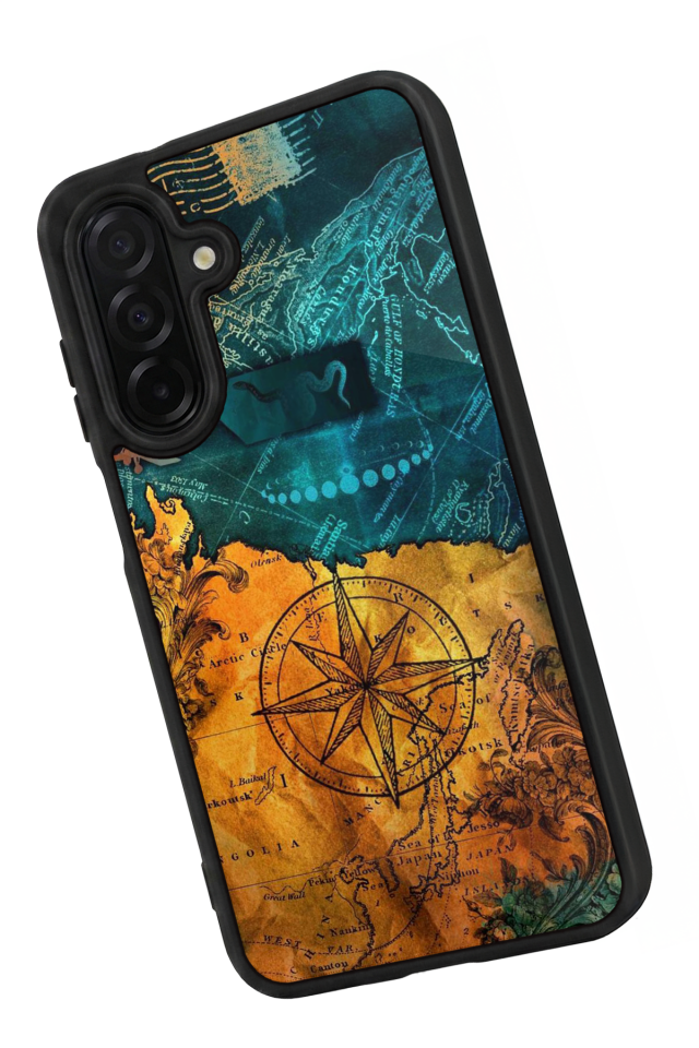 Samsung Galaxy A56 Uyumlu Harita Tasarımlı Glossy Premium Kılıf