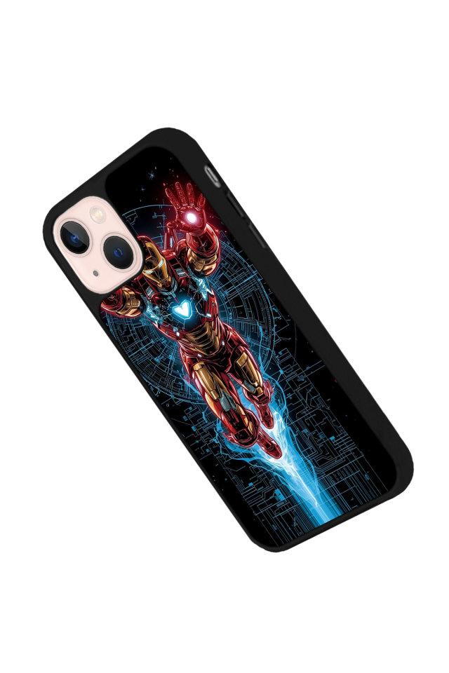 iPhone 14 Plus Uyumlu Iron Man ( Demir Adam ) Tasarımlı Glossy Premium Kılıf