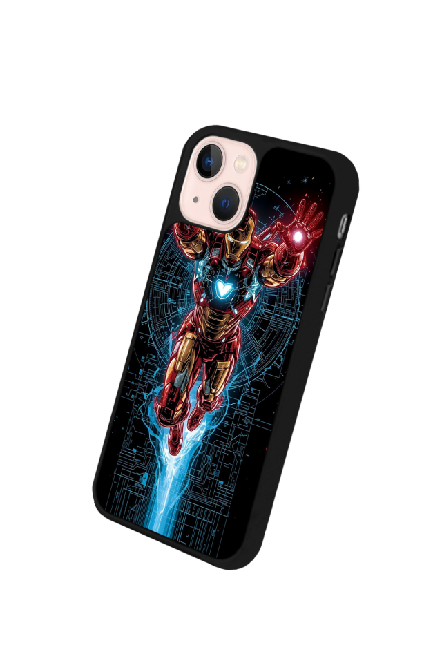 iPhone 14 Plus Uyumlu Iron Man ( Demir Adam ) Tasarımlı Glossy Premium Kılıf