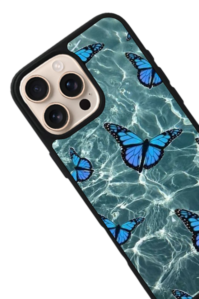 iPhone 14 Pro Max Uyumlu Kelebek Tasarımlı Glossy Premium Kılıf
