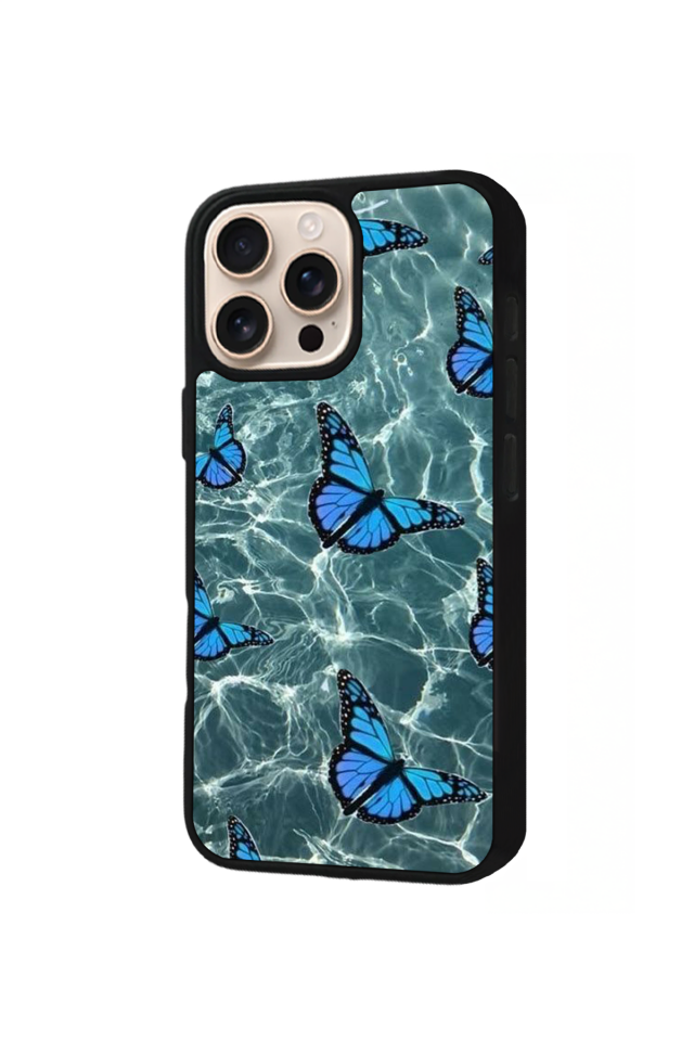 iPhone 14 Pro Max Uyumlu Kelebek Tasarımlı Glossy Premium Kılıf