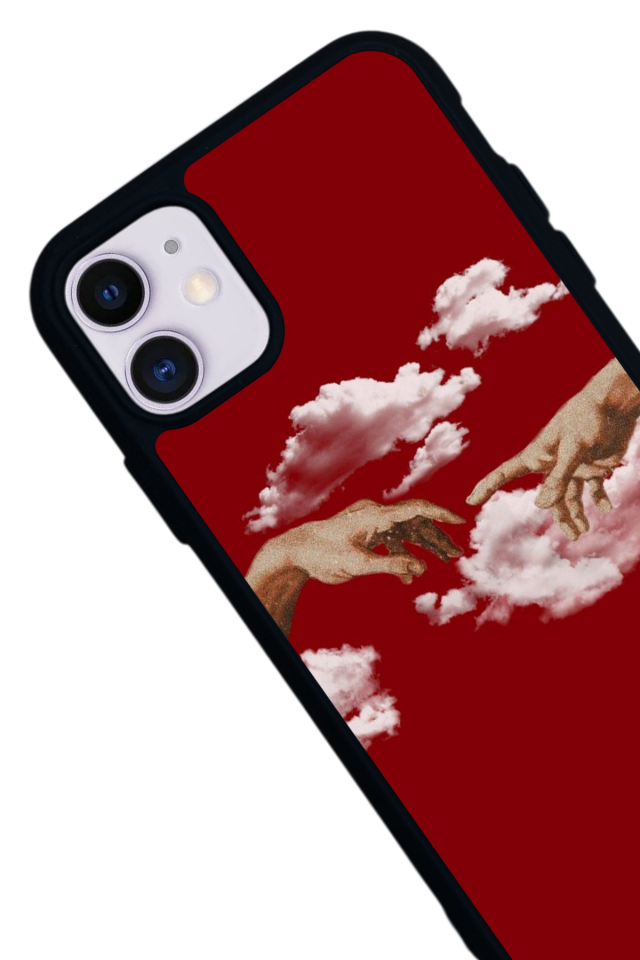 iPhone 11 Uyumlu Kirmizi Tasarımlı Glossy Premium Kılıf