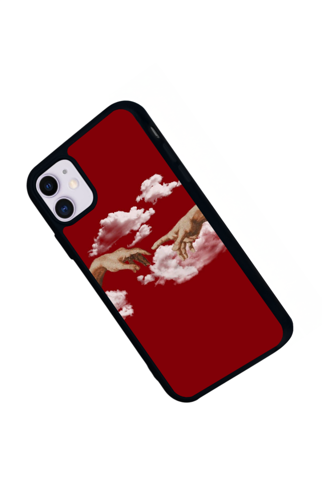 iPhone 11 Uyumlu Kirmizi Tasarımlı Glossy Premium Kılıf