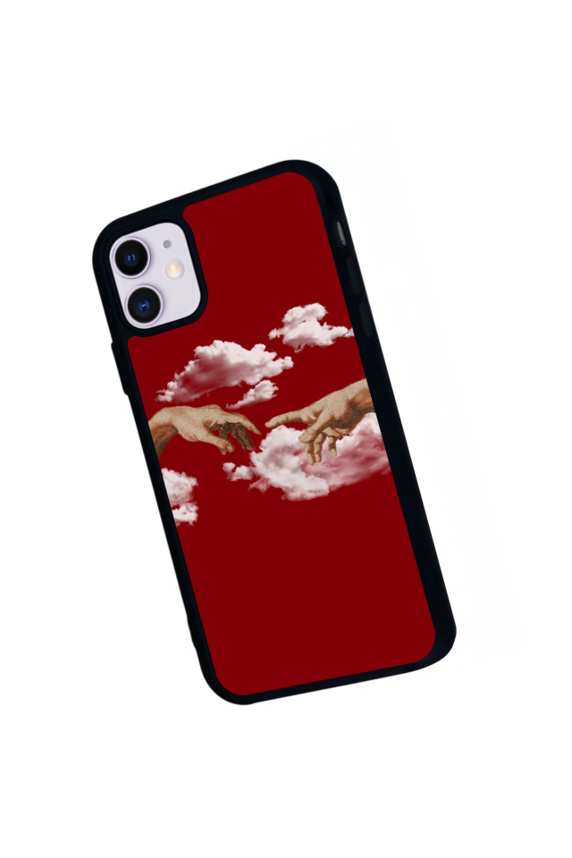 iPhone 11 Uyumlu Kirmizi Tasarımlı Glossy Premium Kılıf