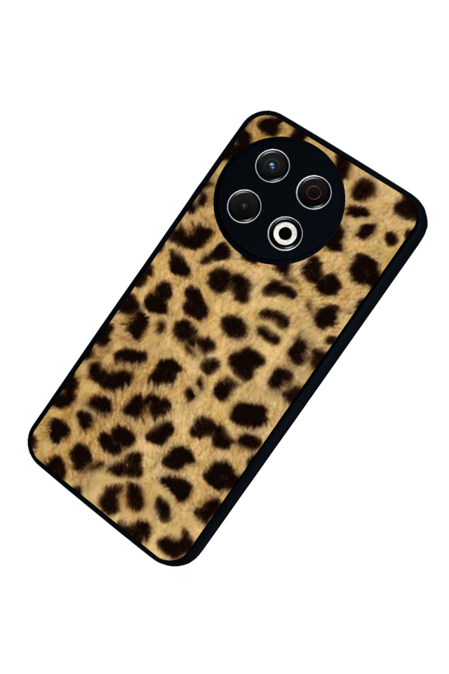 Tecno Spark 30 Pro Uyumlu Leopar Tasarımlı Glossy Premium Kılıf