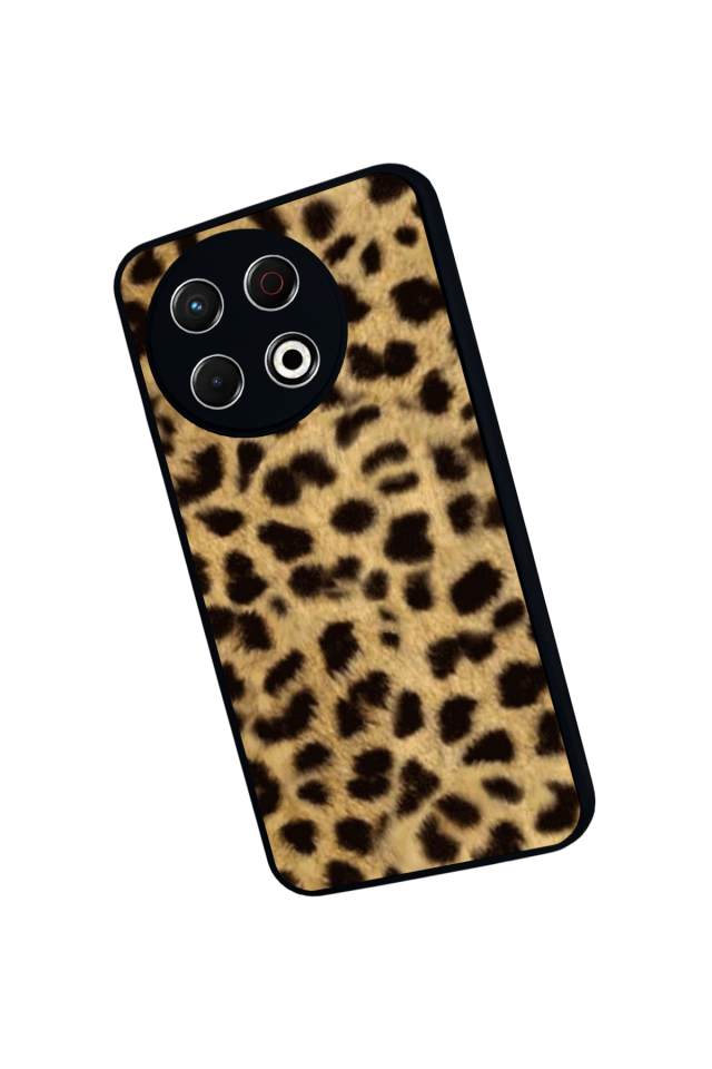 Tecno Spark 30 Pro Uyumlu Leopar Tasarımlı Glossy Premium Kılıf