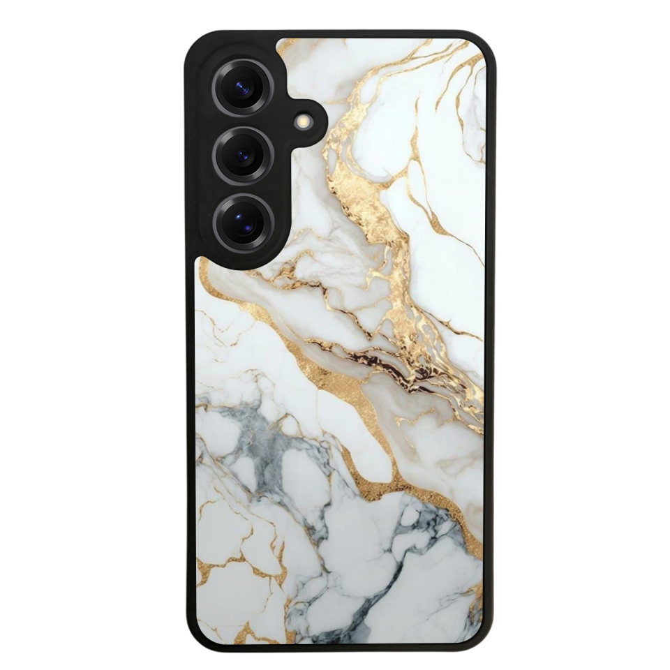 Samsung Galaxy S25 Uyumlu Mermer Marble Tasarımlı Glossy Premium Kılıf