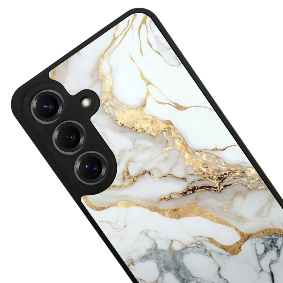 Samsung Galaxy S25 Uyumlu Mermer Marble Tasarımlı Glossy Premium Kılıf