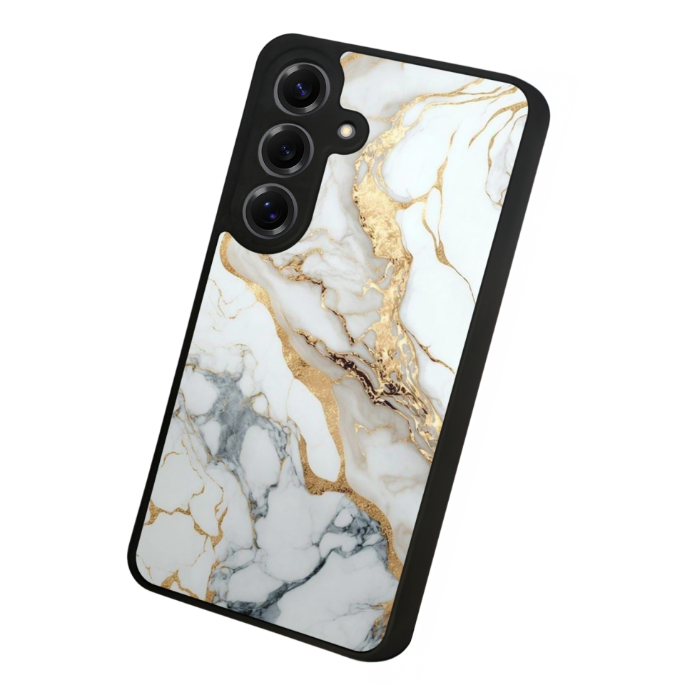 Samsung Galaxy S25 Uyumlu Mermer Marble Tasarımlı Glossy Premium Kılıf