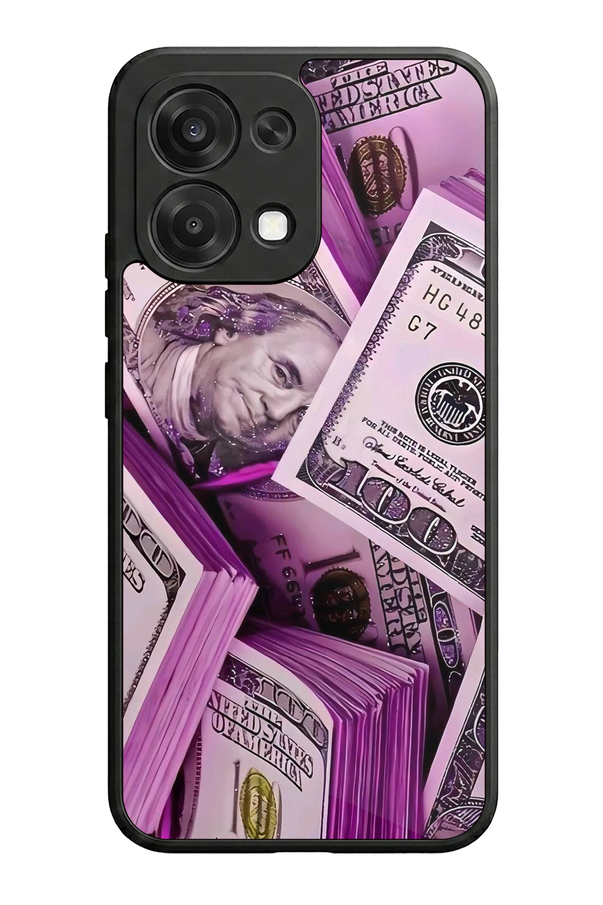 Oppo A6 Pro Uyumlu Money Para Tasarımlı Glossy Premium Kılıf