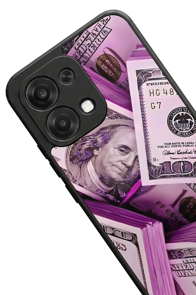 Oppo A6 Pro Uyumlu Money Para Tasarımlı Glossy Premium Kılıf