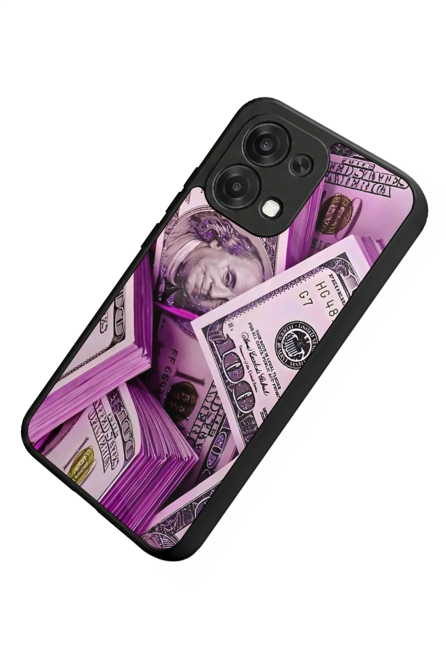 Oppo A6 Pro Uyumlu Money Para Tasarımlı Glossy Premium Kılıf