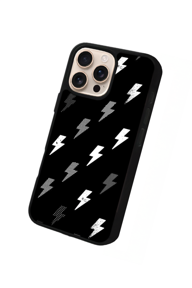 iPhone 16 Pro Max Uyumlu Simsek Tasarımlı Glossy Premium Kılıf