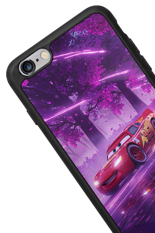 iPhone 6 Plus Uyumlu Şimsek McQueen Tasarımlı Glossy Premium Kılıf