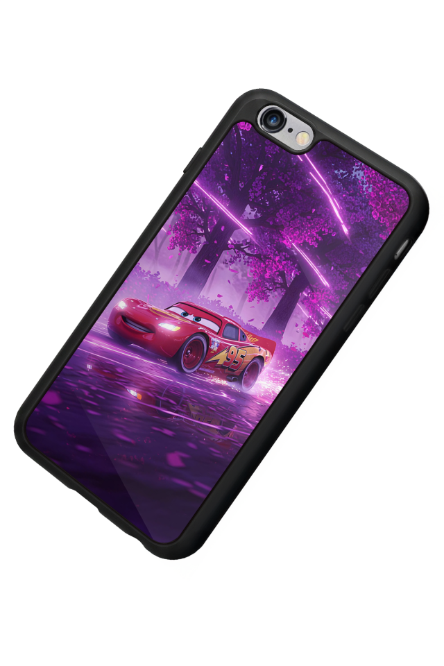 iPhone 6 Plus Uyumlu Şimsek McQueen Tasarımlı Glossy Premium Kılıf
