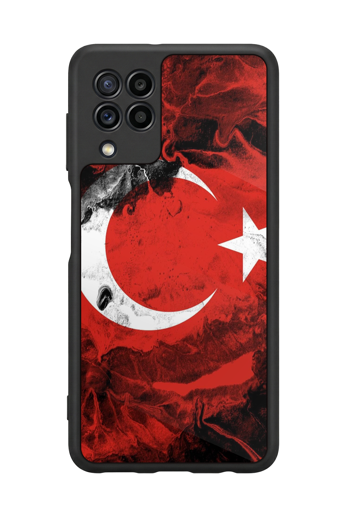 Samsung Galaxy M22 Uyumlu Türk Bayragi Tasarımlı Glossy Premium Kılıf