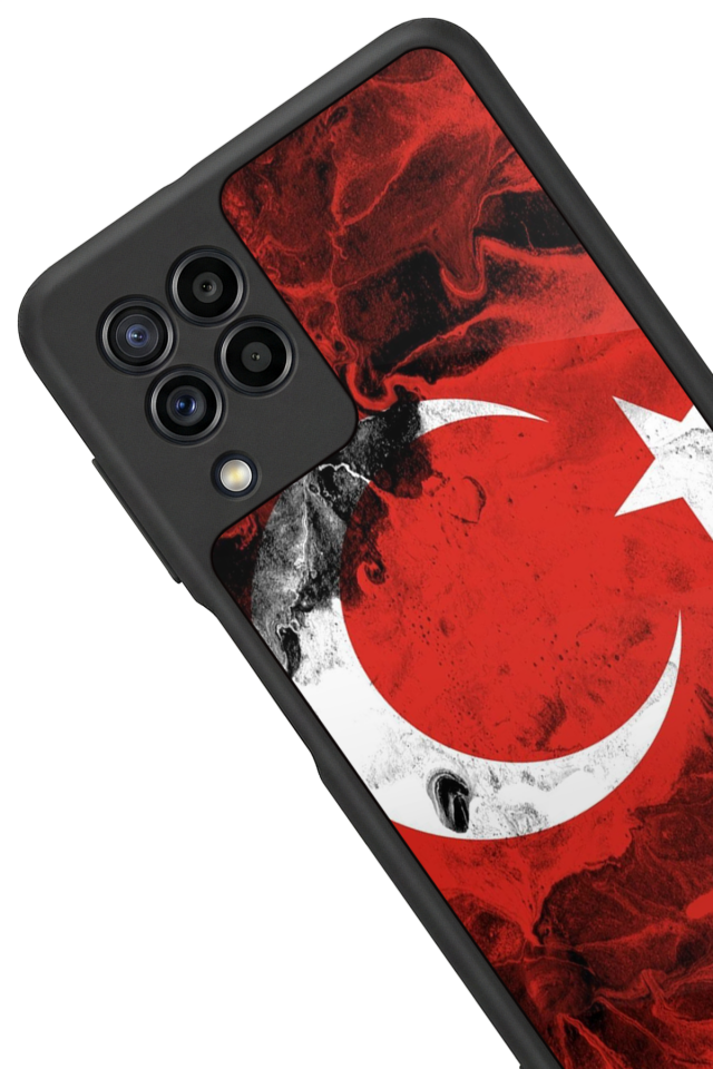 Samsung Galaxy M22 Uyumlu Türk Bayragi Tasarımlı Glossy Premium Kılıf