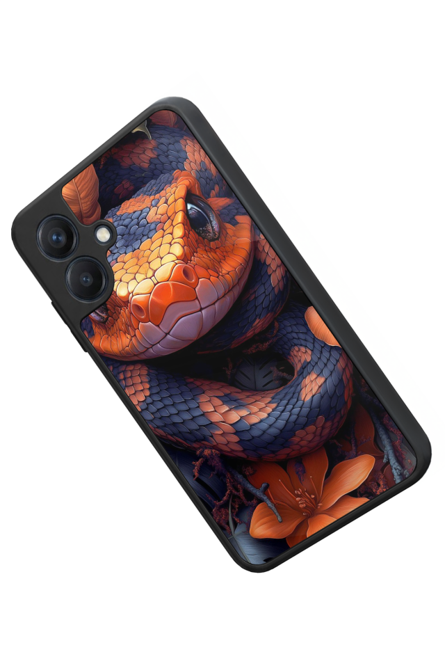 Samsung Galaxy A07 Uyumlu Yılan Tasarımlı Glossy Premium Kılıf