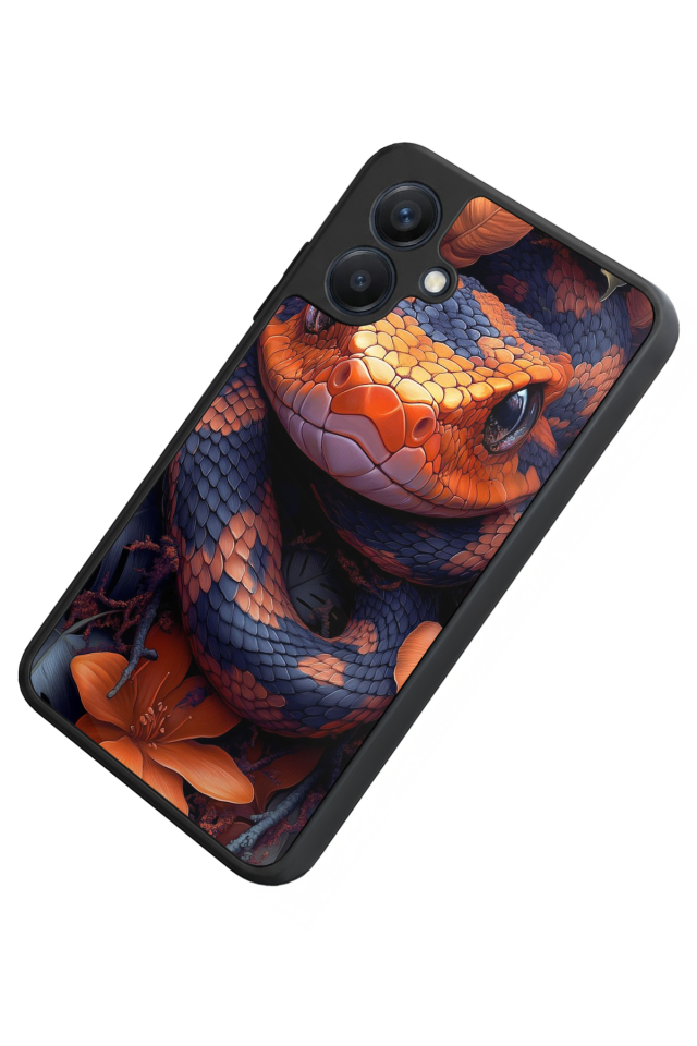 Samsung Galaxy A07 Uyumlu Yılan Tasarımlı Glossy Premium Kılıf