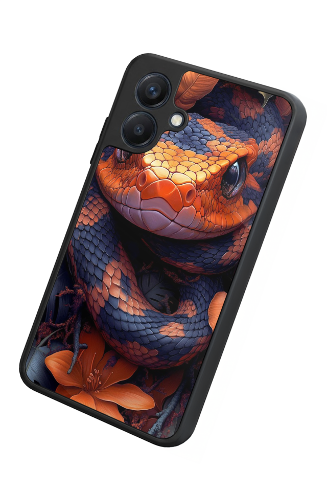 Samsung Galaxy A07 Uyumlu Yılan Tasarımlı Glossy Premium Kılıf