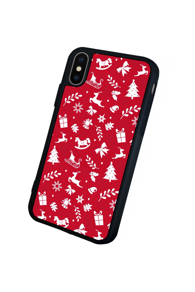 iPhone X/ XS Uyumlu Yilbasi Christmas Tasarımlı Glossy Premium Kılıf
