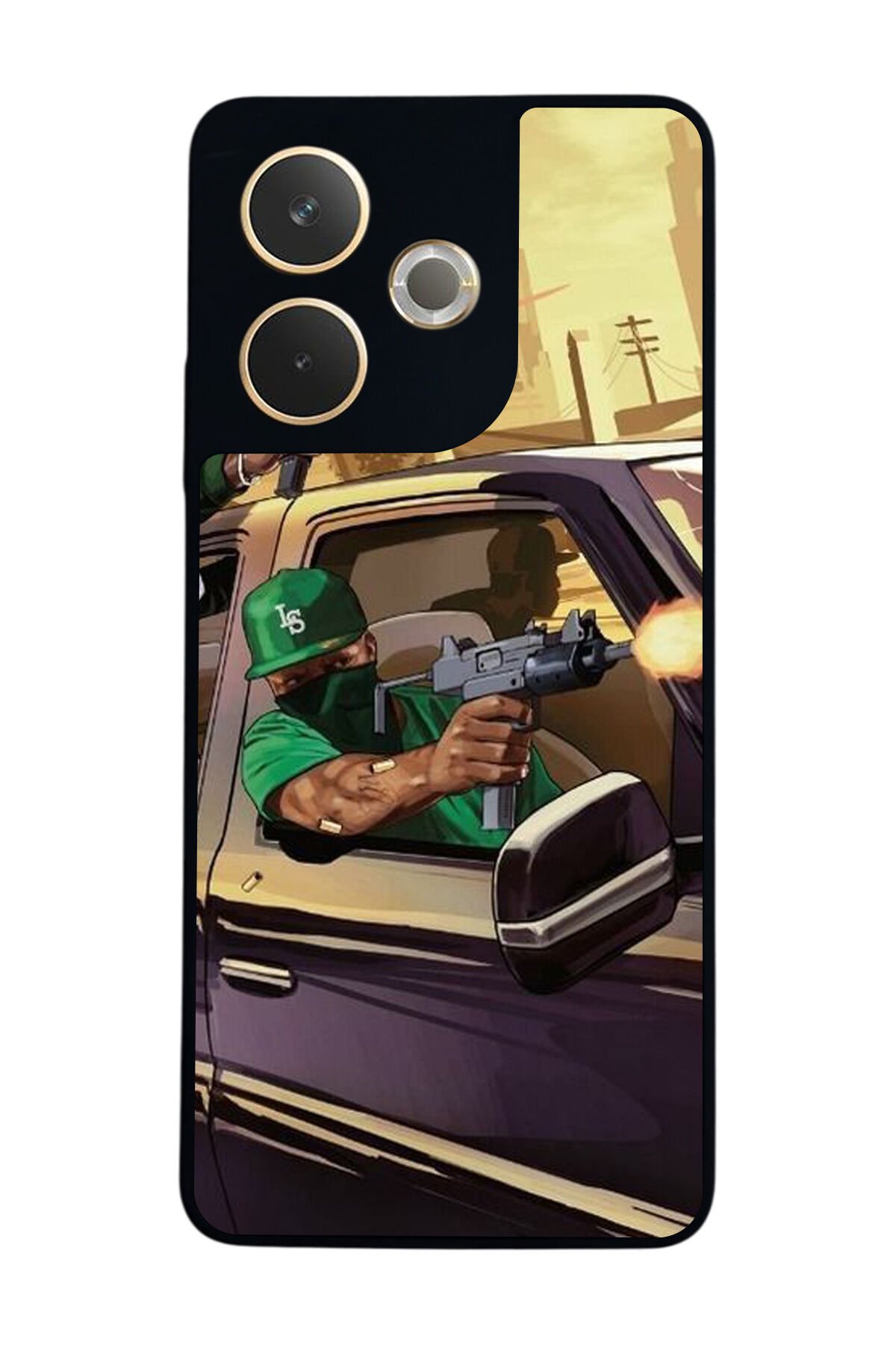 Oppo A5 Pro Uyumlu GTA Tasarımlı Glossy Premium Kılıf