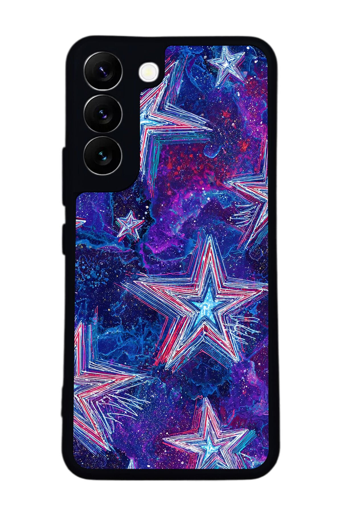 Samsung Galaxy S22 Uyumlu Retro Yildizlar Tasarımlı Glossy Premium Kılıf